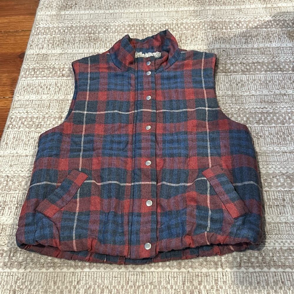 dylan sherpa lined flannel vest